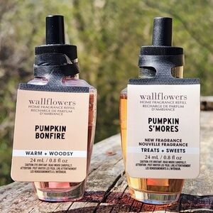 Bath & Body Works Pumpkin Bonfire Pumpkin S'mores Wallflowers Refills NEW 2026